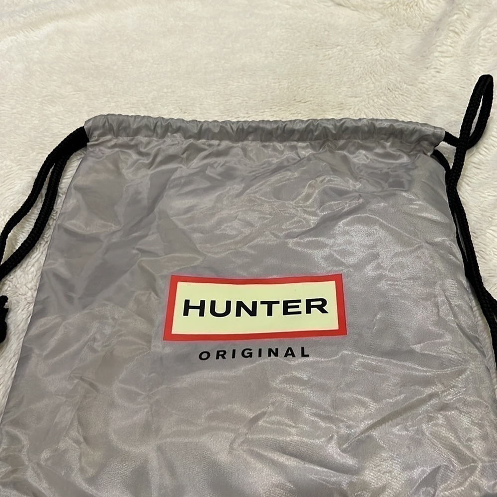 Hunter Boots Gray Drawstring Bag Backpack - image 2